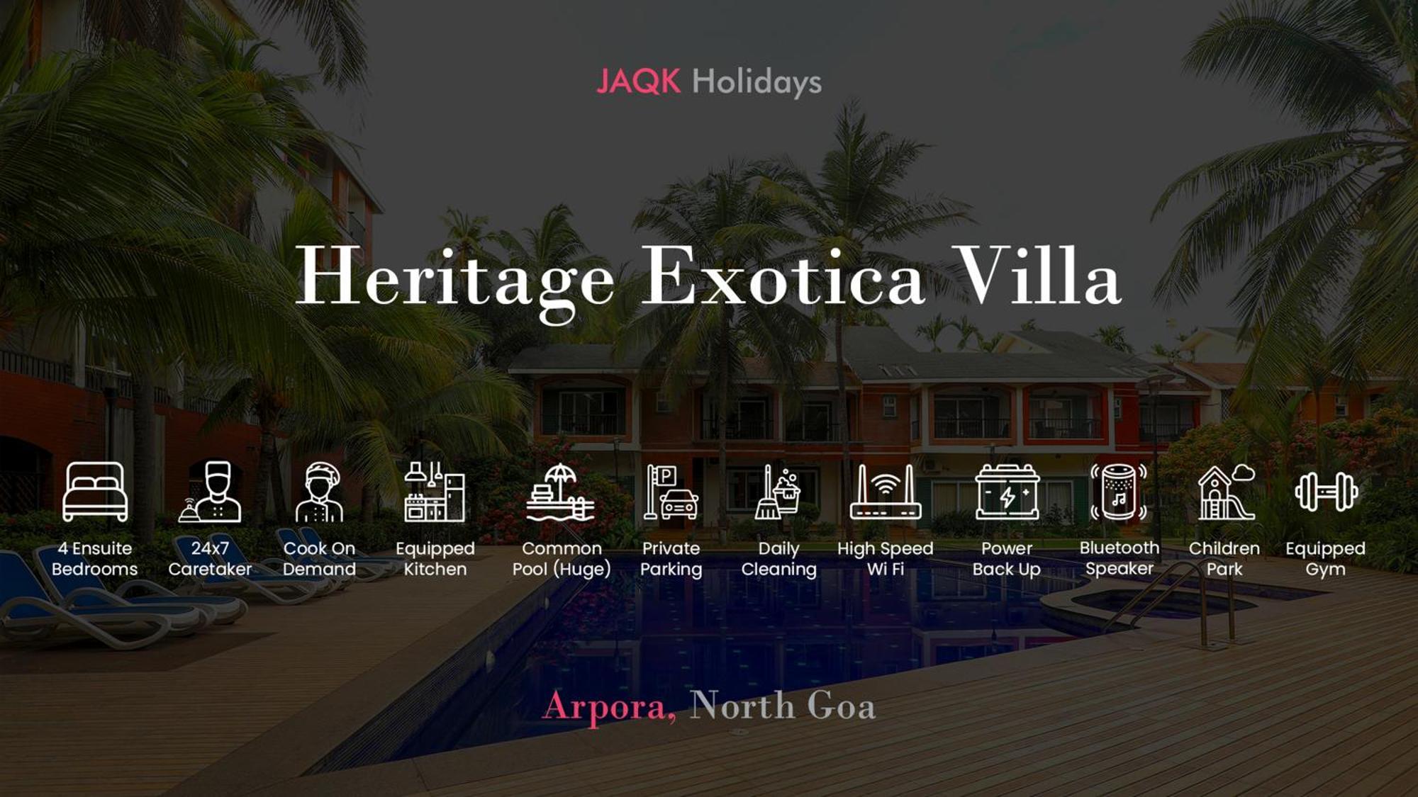 Heritage Exotica Villa - 4Bhk, Baga Exterior photo